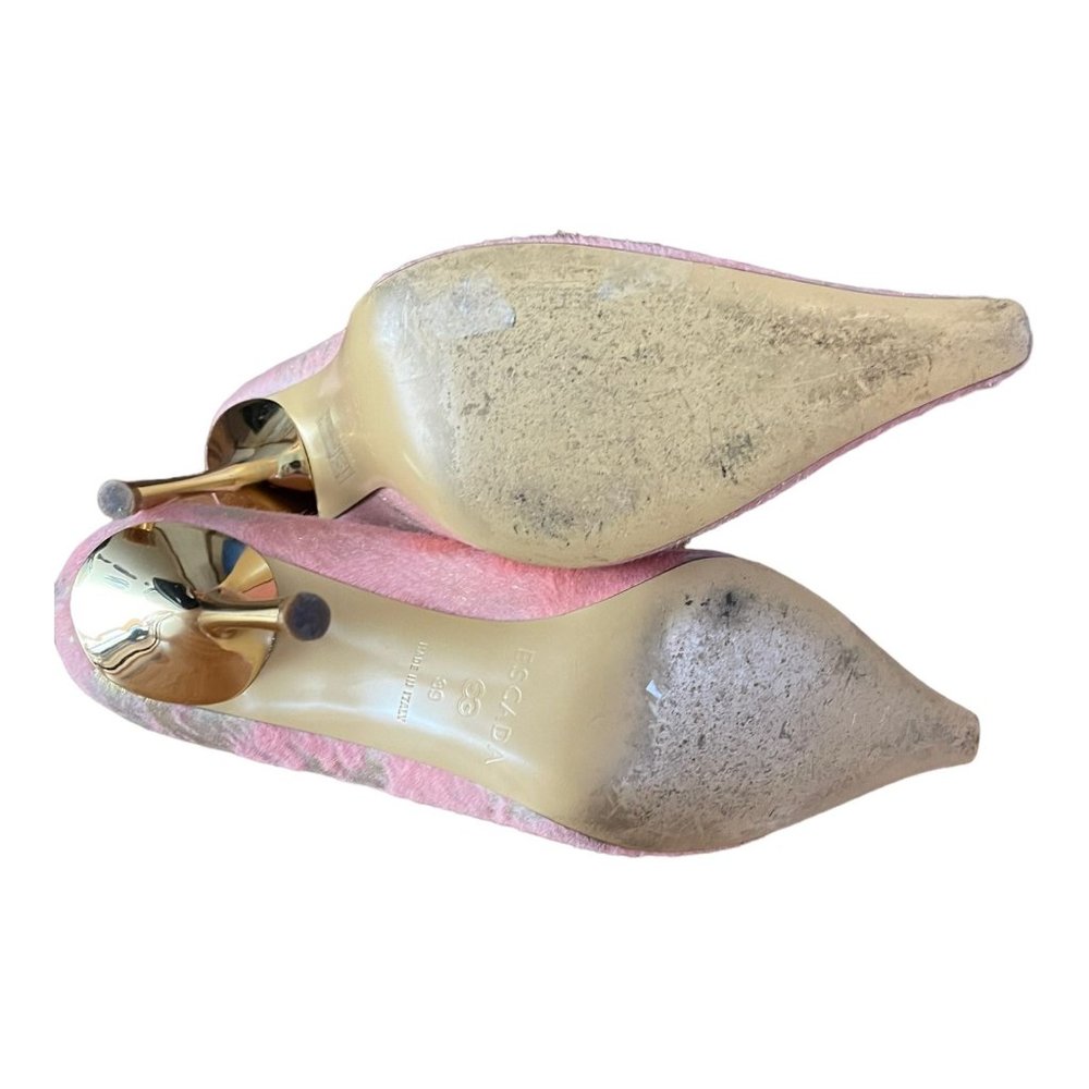 Escada Pink and Gold Barbie Heels - Picture 11 of 15
